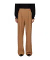 Anine Bing Carrie Pleat-detailing Tailored Trousers In Brown