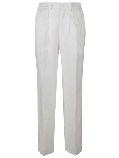 Anine Bing Carrie Pleated Pants In White