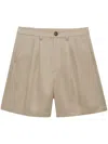 Anine Bing Carrie Shorts In Neutrals