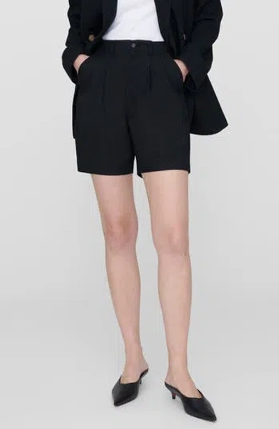 Anine Bing Carrie Tailored Shorts In Black