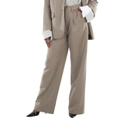 Anine Bing Carrie Wide-leg Pant In Green