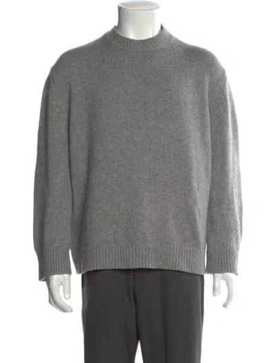 Pre-owned Anine Bing Cashmere Crew Neck Pullover In Gray