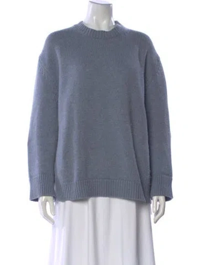Pre-owned Anine Bing Cashmere Crew Neck Sweater In Blue