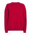 Anine Bing Miles Embroidered Cotton-fleece Sweatshirt In Red