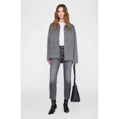 Anine Bing Cashmere Luca Jacket In Gray