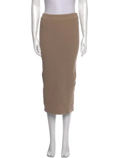 Pre-owned Anine Bing Cashmere Midi Length Skirt In Neutral