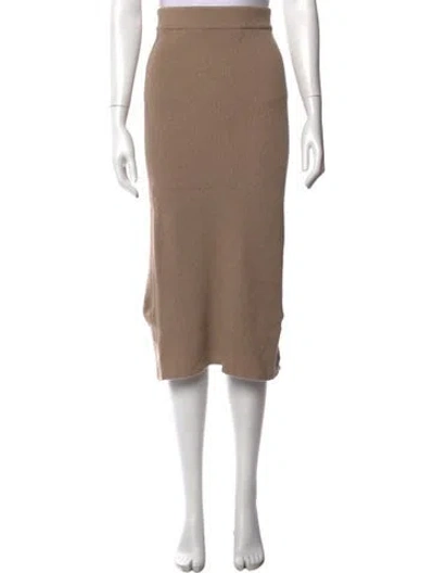 Pre-owned Anine Bing Cashmere Midi Length Skirt In Neutrals