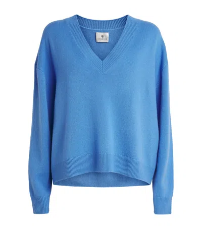Anine Bing Cashmere Oversized Lee Sweater In Blue