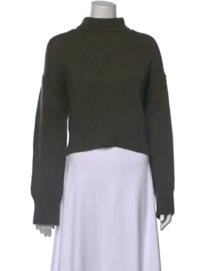 Pre-owned Anine Bing Cashmere Turtleneck Sweater In Green