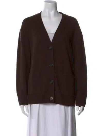 Pre-owned Anine Bing Cashmere V-neck Sweater In Brown