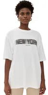 Anine Bing Cason Blur Tee Ivory In Ivory