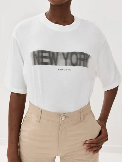 Anine Bing Cason Tee In Ivory