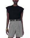 Anine Bing Caspen Boxy Tee In Black