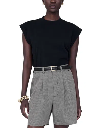 Anine Bing Caspen Boxy Tee In Black