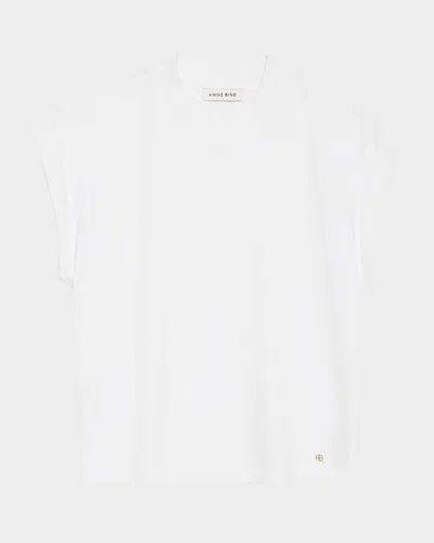 Anine Bing Caspen Short-sleeve Tee In White