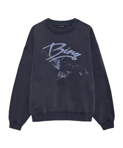 Anine Bing Casual Crew Neck Sweatshirt In Blue