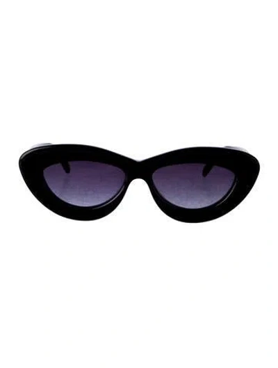 Pre-owned Anine Bing Cat-eye Gradient Sunglasses In Black