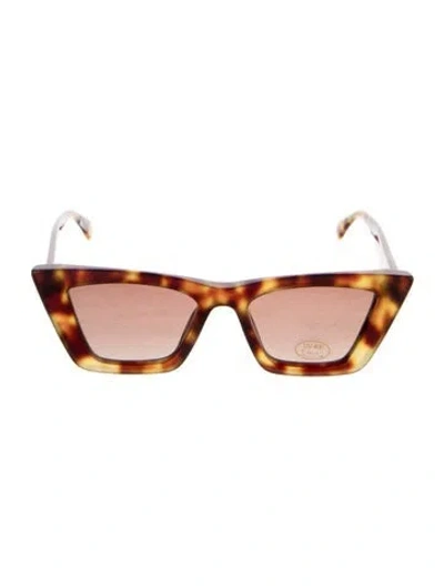 Pre-owned Anine Bing Cat-eye Gradient Sunglasses In Brown