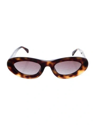 Pre-owned Anine Bing Cat-eye Gradient Sunglasses In Brown