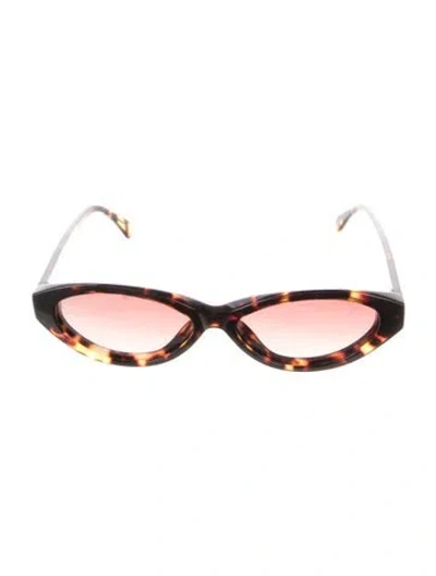 Pre-owned Anine Bing Cat-eye Gradient Sunglasses In Brown
