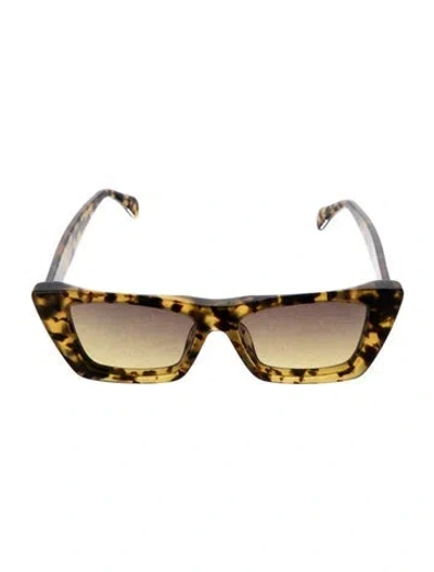 Pre-owned Anine Bing Cat-eye Gradient Sunglasses In Brown