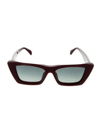 Pre-owned Anine Bing Cat-eye Gradient Sunglasses In Burgundy