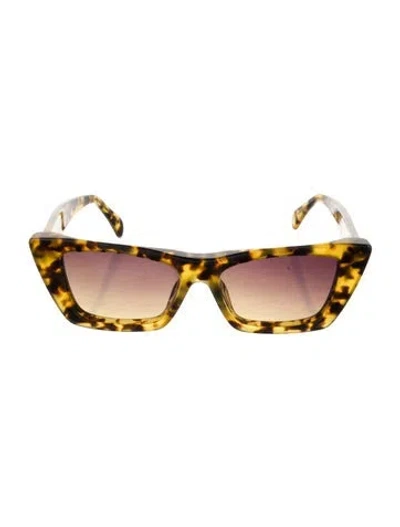 Pre-owned Anine Bing Cat-eye Gradient Sunglasses In Neutral