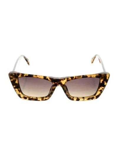 Pre-owned Anine Bing Cat-eye Gradient Sunglasses In Yellow