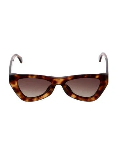 Pre-owned Anine Bing Cat-eye Mirrored Sunglasses In Brown