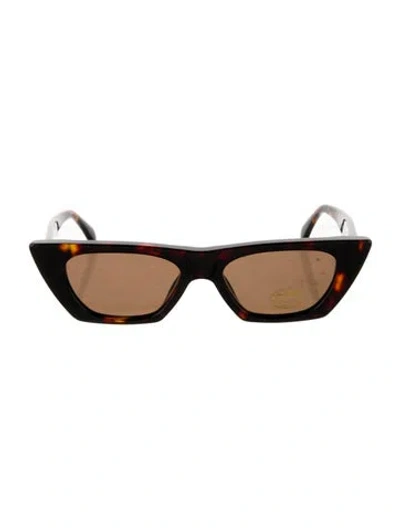 Pre-owned Anine Bing Cat-eye Tinted Sunglasses In Brown