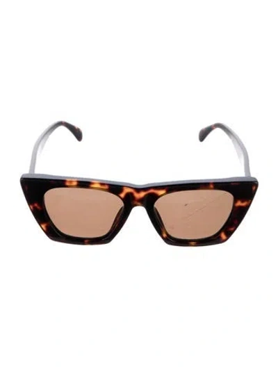 Pre-owned Anine Bing Cat-eye Tinted Sunglasses In Brown
