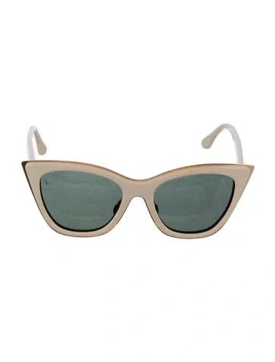 Pre-owned Anine Bing Cat-eye Tinted Sunglasses In Gold/neutrals