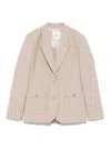 Anine Bing Wool Blazer In Grey