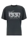 Anine Bing Charcoal Cotton Ashton T-shirt In Gray