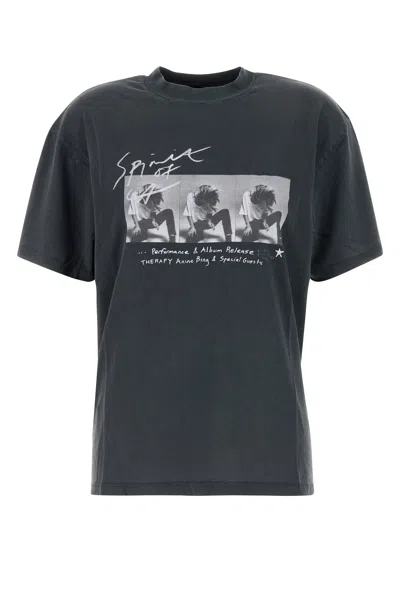 Anine Bing Charcoal Cotton Ashton T-shirt In Gray