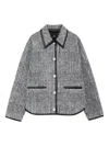 Anine Bing Check-pattern Jacket In Black