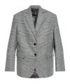 Anine Bing Blazer With Plaid Pattern In Gray