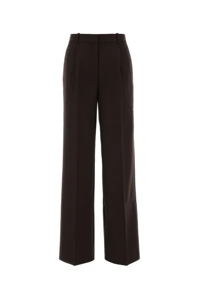 Anine Bing Chocolate Polyester Blend Palazzo Pant In Brown