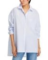 Anine Bing Chrissy Shirt In Blue/white Stripe