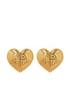 Anine Bing Chunky Heart Earrings In Gold In Gold