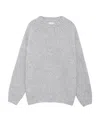Anine Bing Chunky-knit Crew-neck Jumper In Gray