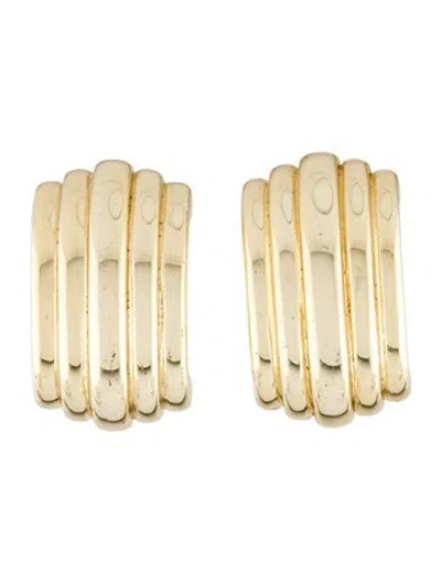 Pre-owned Anine Bing Chunky Ribbed Clip-on Earrings In Multicolor