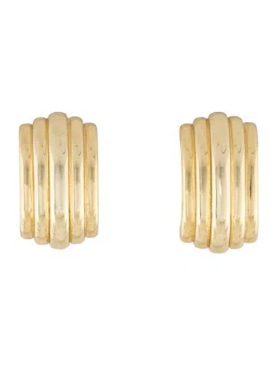Pre-owned Anine Bing Chunky Ribbed Earclip Earrings In Multi