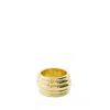 Anine Bing Chunky Ribbed Ring Ring In Gold