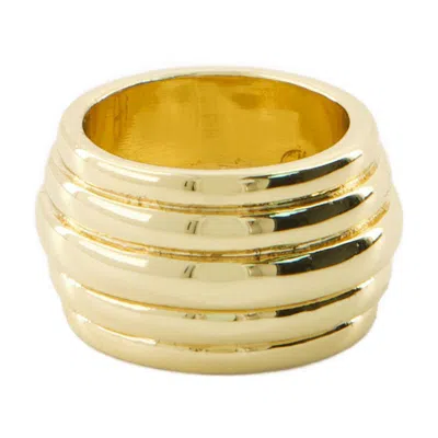 Anine Bing Chunky Ribbed Ring    Ring In Gold