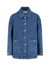 Anine Bing Classic Denim Shirt With Button Closure In Blue