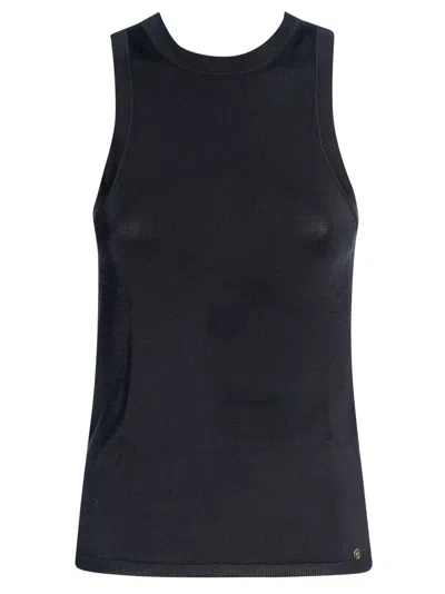 Anine Bing Classic Fitted Tank Top In Black