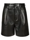 ANINE BING CLASSIC SHINY LEATHER SHORTS