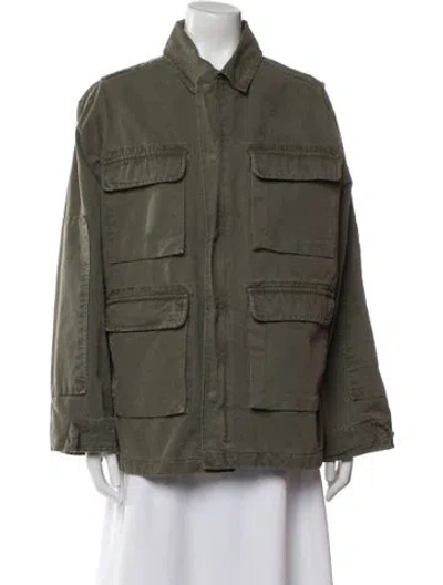 Pre-owned Anine Bing Coat In Green