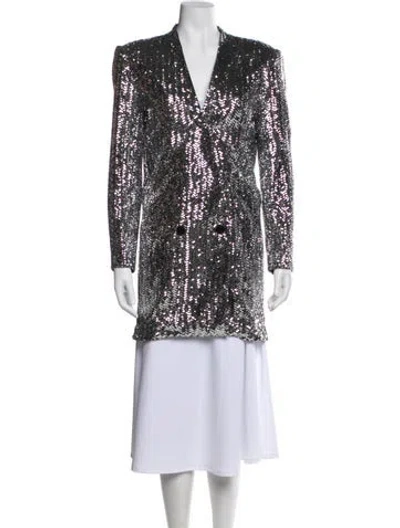 Pre-owned Anine Bing Coat In Silver